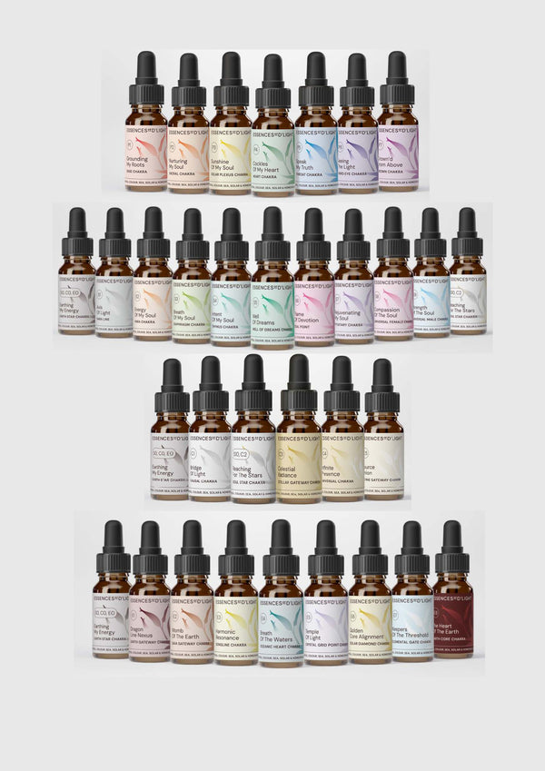 Complete Collection: Chakra Essences of D’Light - The Full Journey. Primary 7, Secondary Inner Gateway, Celestial Gateway - Transpersonal, Earth Gateway - Sub-personal